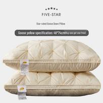 Penkių žvaigždučių Hilton baltų žąsų pūkų pagalvė kaklo atramai 48*74cm Medium Pillows (Pair)