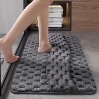 Memory Foam Bath Mat That Can Wipe Insteps, Three-dimensional Hilly Encrypted and Thickened Bathroom Rug, Soft Rebound 40x60cm