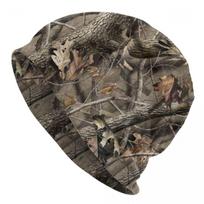 Camouflage Hunting Skullies Beanies Hats Real Tree Autumn Winter Unisex Street Caps Warm Dualuse Bonnet Hat One Size gray