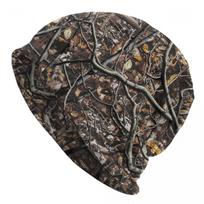 Camouflage Hunting Skullies Beanies Hats Real Tree Autumn Winter Unisex Street Caps Warm Dualuse Bonnet Hat One Size gray
