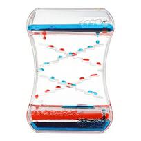 Liquid Motion Bubbler Timer Liquid Timer Sensory Toy Water Hourglass For Office/Home Educational Engaging Sensory Tool for Kids white