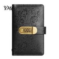 Security Cash Binder A6 Password Lock Budget Organizer, PU Leather And Relief Cover, Monthly Expense Tracker 100 Pocket Savings Challenge Booklet for juoda
