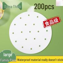 Food-Grade Non-Stick Disposable Steamer Pads for Buns and Mantou 100 Sheets 9cm beige