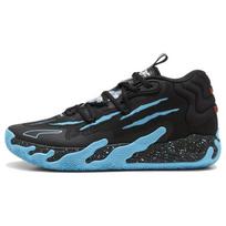 Puma MB.03 Blue Hive Unisex sportbačiai, juodi, elektriniai-pipirmėčių spalvos, 379221-01 45 black