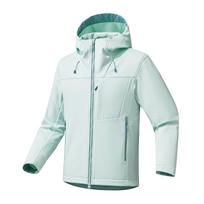 Moteriškas neperpučiamas, neperšlampamas softshell striukė - Kvėpuojanti lauko ir kasdienė sportinė apranga 4XL white