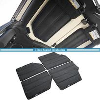 Car Roof Top Heat Sound Insulation Cotton Pad for Jeep Wrangler JK JKU 2012-2017 2-Doors Hardtop Cover Mat Interior Accessories Heat Shields 2 black