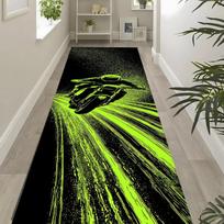 Green Motocross Runner Rug Biker Rider Speed Long Kitchen Carpet Washable Non-Slip Floor Mat for Hallway Living Room Door Mat 40x120cm-Felt gray