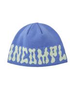 Olinkeompeulliteu Pom-Pom Logo Jacquard Beanie (Blue) gray