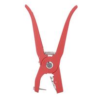 Livestock Ear Tag Pliers Red Ergonomic Anti Slip Handle Effort Saving Ear Tag Applicator for Pigs Goats Cattle Sheep red