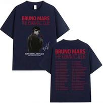 Bruno Mars The RoUnisextic Tour T Shirt for Unisexs Clothing and Womens Clothing Hiphop Streetwear Tops Cotton 2026 Summer TShirt 4XL black