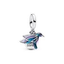 Pandora Hummingbird Double Dangle Charm 793746C01 793746C01 white