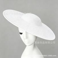 Hat embryo hat holder stage window milliner linen cm imitation linen hat embryo activity headgear DIY accessories flat brim 40cm diameter white