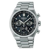 Seiko Astron SBXY097 Men's Watch Made in Japan, Solar Radio Sync, World Time, Chronograph, Black Dial