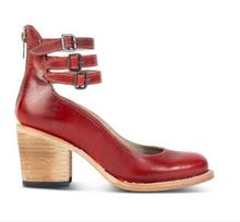 Sekli burna Klasikinis stilius Afrikietės moters bateliai Stambūs sandalai Laisvalaikio kulniukai Suvarstomi Apvalus pirštas Bordo dirželiai Blokas Comfota 45 raudona