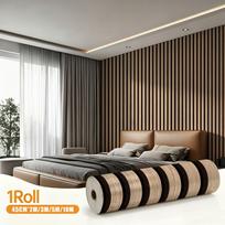 3D Embossed Stripe Self-Adhesive Grille Wall Sticker 0.16mm Thick Bedroom Headboard, Living Room Renovation Wallpaper Home Decor 45cm*10m