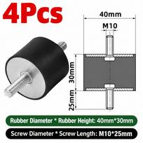 Rubber Silentblock Bobbin Mount Male Thread Shock Damper Mount  for Marine Automotive Use M10 40x30mm