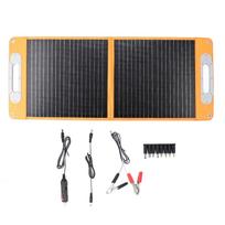 60W Foldable Solar Panel Waterproof Monocrystalline Portable Folding Solar Panel Charger for Laptop black