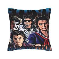 Steve Harrington Pillow Cover  Soft Cushion Cover Kawaii Pillow Case For Living Room Sofa 12x12Inch black