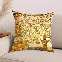 G-gustav Klimt Art Pillow Case Office Cushions Suitable For Sofa Car Bedroom Decorative Cushion Cover 30cm x 30cm beige