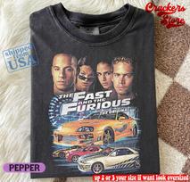 The Fast and the Furious Original Movie Shirt, Car Racing Fan Tee 140 gray