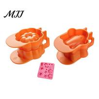 Durable Silicone Molds Halloween Cake Pop Mold Kit, Pumpkin Ghost And Fondant for Set, 3D Baking Tool Holiday Party Accessories Decorative A beige