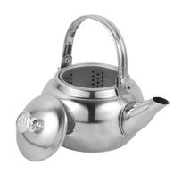 Stainless Steel Tea Kettle Cold Water Teapot Design Ergonomic Heat Insulation Handle Convenient Pouring Household Tea gray