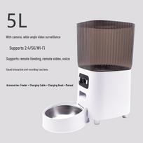 Smart Cat Feeder with Camera & Timed Food Dispenser Standard Configuration gray