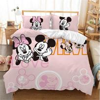 Kalėdinė Mickey ir Minnie Mouse patalynės komplektas Animacinis Vaikams Berniukams Mergaitėms Suaugusiems Antklodės užvalkalas Kalėdų Gimtadienio Dovana 150*200cm 3pcs