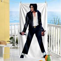 Michael Jackson Beach Towel Quick-Dry Soft Microfiber Comfortable Lightweight Suitable for Swimming, Gym, Camping, Yoga Vacation 70cmx140cm(27x55inch)