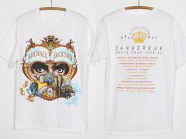 1992 m. Michael Jackson Dangerous pasaulinio turo marškinėliai L beige