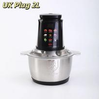 Smart  Food Processor Electric Electric Meat Grinder  For Garlic UK Plug 2L-A gray