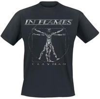 In Flames Corrupted Vitruvian Graphic Tee, Gothic Metal Shirt with Clayman Art Print for Fans M gray