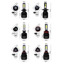 1 pora LED automobilio priekinių žibintų šiltai balta šviesa. Juodas apvalkalas S2.10000LM automobilių LED priekiniai žibintai H4 H1 H7 H8 H9 H11 H16 9005 HB3 9006 HB4 3000K 4300K ​​6000K 9005（HB3） balta