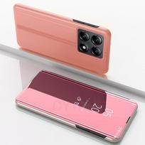 Veidrodiniai atverčiami pilnos apsaugos dėklai telefonams Xiaomi 15T 15 14T 12 12T 13 13T 14 Pro Lite Atraminis dėklas telefonui Xiaomi 14T Pro Dangtelis Xiaomi 14 Pro brown