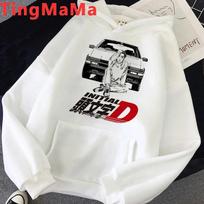 Karšti japonų anime Initial D Megztiniai Unisex Kawaii Animaciniai filmai Harajuku Žiemos Šilti Unisex Viršutiniai Gatvės Apranga Madingi Megztiniai Vyriški Unisex 3XL white
