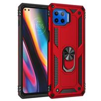 Armor Shockproof Case for Motorola Moto G 5G Plus Rugged Military Drop Protective Magnet Car Holder Ring Case Cover for Moto One 5G blue