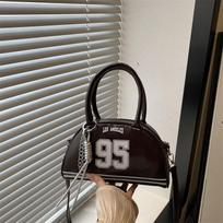 New fashion underarm bag women's tide glossy dumpling bag autumn simple casual one shoulder crossbody women's bag gray