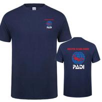 Master Scuba Diver Padi Marškinėliai Unisex poliesterio kvėpuojanti viršutinė dalis sportui, laisvalaikiui, lengvai prižiūrimi drabužiai Eur dydis S blue