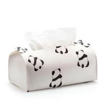 Panda Tissue Box: Cute Floral Storage for Coffee Table or Living Room white