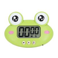 Cartoon Digital Timer ABS Portable Lightweight Simple To Use Cute Cartoon Timer for Kitchen Cooking Green Frog gray