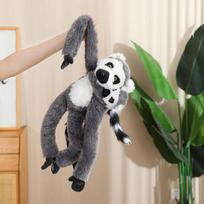 50/70cm Simulation Long Arms Monkey Plush Doll Mother Child Lemur Sloth Orangutan Plush Toy Home Decoration Gift For Children see choose option gray