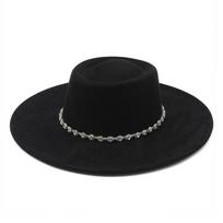 Suede French Style Western Jazz Hat Stage Performance Hat One Size