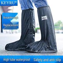 High Tube Waterproof Boot Covers for Men and Women - Sandproof, Snowproof, Non-slip, Wear-resistant and Ideal for Cycling in Rainy Conditions. S (Size 36-37) juoda
