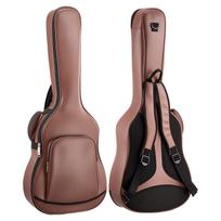 VEVOR Acoustic Guitar Case, 1195 MM, Hard-Shell Protective Travel Carrying Case with Accessory Compartment, Foam Padding, Portable Handle