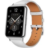 Leather Strap for Huawei Watch Fit 2, with Stitching, White black