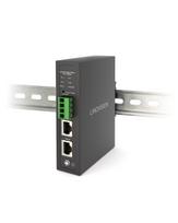 LINOVISION Industrial Gigabit 90W PoE and DC Convert PoE to PoE and DC for DIN Rail PTZ Access Control System POE++ Splitter, IEEE802.3bt 5/9/12/24V gray