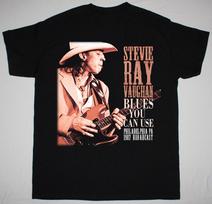 Stevie Ray Vaughan - Blues You can Use Juodi trumpomis rankovėmis visų dydžių marškinėliai Unisex T-shirt M brown