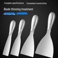Teppanyaki Stainless Steel Spatula - Perfect for Grilling, Frying, and Pancakes in Japanese Cuisine 1.5-inch Stainless Steel Steak Spatula gray