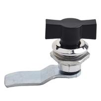 Turn Tongue Lock Keyless Cabinet Cam Lock Cylindrical Tongue Lock Distribution Cabinet Door Lock Home Furniture Hardware black