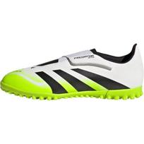 Adidas Predator CLUB Slip Resistant Abrasion Resistant Low top Soccer Shoes White Black Green Kids' JH8871 EU 38.5